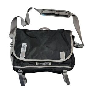 Timbuk2 Messenger Bag Mens‎ Black Grey Ballistic Nylon Commuter Laptop Crossbody